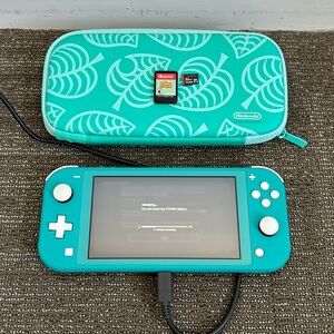 COPY - Nintendo Switch - Lite Turquoise / Animal Crossing / Carrying case / 32 …